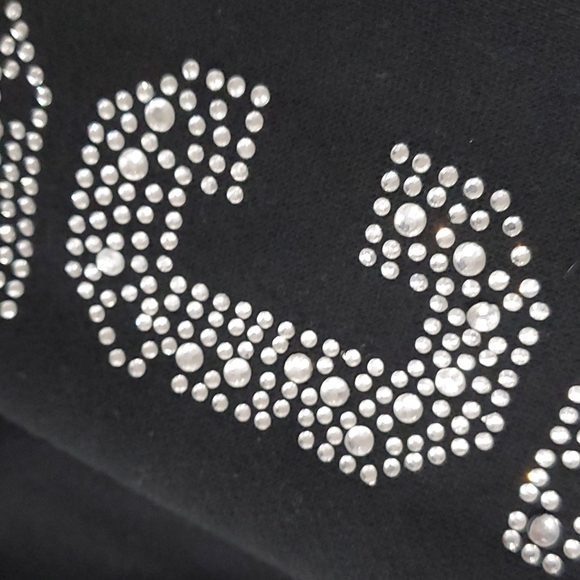 BCBGMAXAZRIA ZIP UP SWEATER WITH FAUX FUR REMOVABLE COLLAR BLING BLACK - Picture 12 of 14